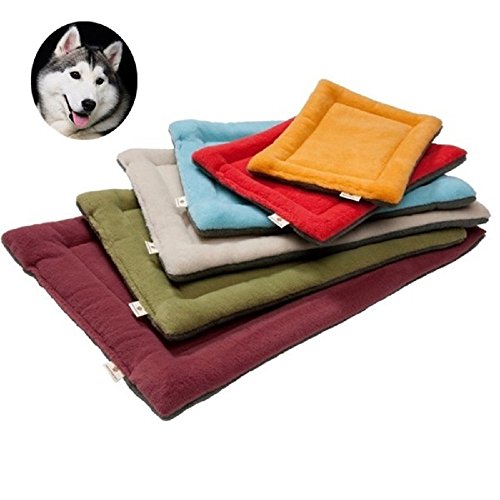 YouthUnion Colchoneta Cama para Mascota, Almohada Invierno Lavable Higiénica Suave para Perros Gatos Caliente Cálida (XL, Vino)