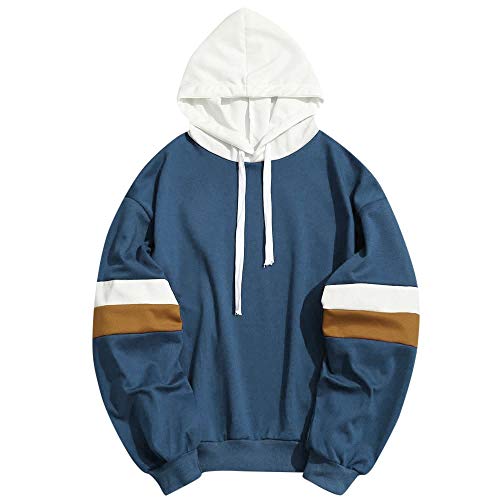 ZODOF Overdose Sudadera Hombres Patchwork Slim Fit Hoodie OtoñO Moda Outwear Nueva Blusa Adolescente Top 2019 Sudadera,Armada