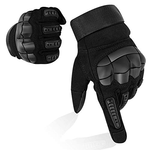 1 par de Guantes de protección completos, Guantes de Contacto con Dedos completos para sillas de Montar, Bicicletas, Motocicletas, Entrenamiento al Aire Libre, Caza, Senderismo, Campo de Cross (L)