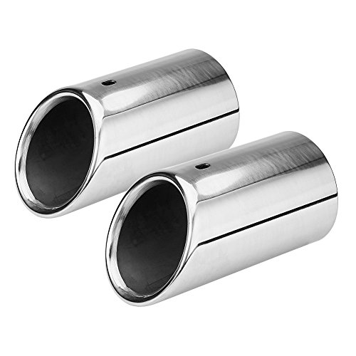 1 par de silenciadores de acero inoxidable con punta de silenciador Geeiru para coche, tubo de escape