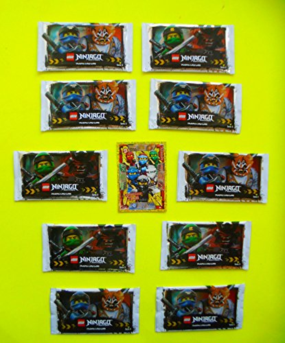 10 tarjetas de Lego Booster Ninjago Serie 3 – Recibirá 10 paquetes con tarjetas de 5 + Bonus tarjeta Serie 2 Team legendario LE10