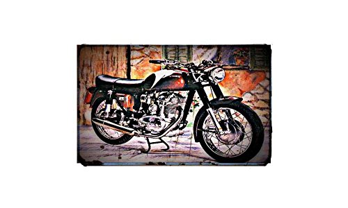 1957 ducati 175t de moto A4 de aluminio muestra del Metal envejecido Retro Vintage