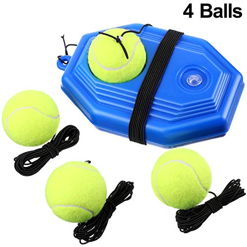 5 Piezas Equipos de Entrenamiento de Tenis Entrenador de Tenis Conjunto de Entrenador de Pelota de Reboteador para Niños Juventud Principiante Practica Deportes en Casa