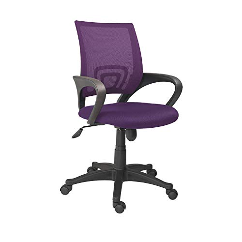 Adec – Logic, Silla de Oficina, Silla de Escritorio, Silla despacho, Color Violeta, Medidas: 60 cm (Ancho) x 60 cm (Fondo) x 90-102 cm (Alto)