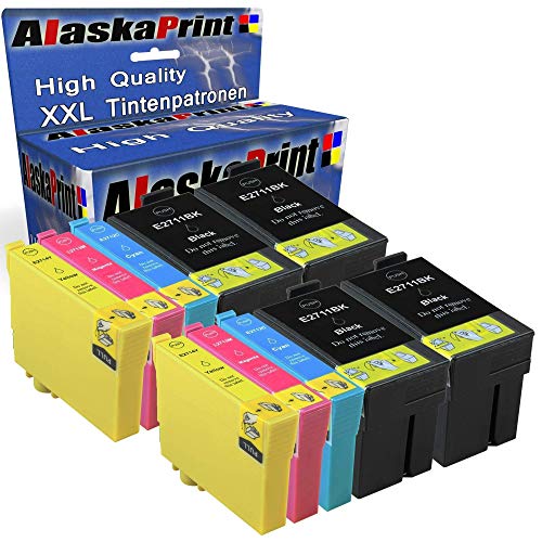 Alaskaprint 27XL Cartuchos de Tinta 10 Multipack Compatible para Epson 27 con Epson Workforce WF-3620DWF WF-7610DWF WF-3640DTWF WF-7110DTW WF-7620DTWF WF-3620 WF-7610 WF-3640 WF-7110 WF-7620