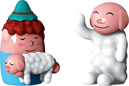 Alessi Nello Pastorello Ciao Ciao - Figuritas de Porcelana, diseño de Pastor y Oveja, Multicolor