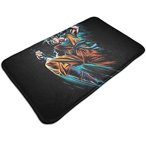 Alfombras De Piso Tapete De Suelo Alfombrilla De Baño Dragon Ball Goku Blue Attack Alfombrilla De Baño Absorbentealfombras Antideslizantes 40X60 Cm