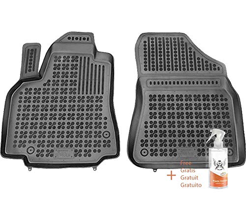 Alfombrillas de Goma Compatible con Peugeot Partner II - Delanteras (2008-2018) + Limpiador de Plasticos (Regalo)