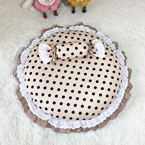 Algodón Nido de gato perrera Nido redondo Cama de princesa mascota Lavable cuatro estaciones Cuatro estaciones disponibles Osito de peluche Bichon Bomei , 004 , M