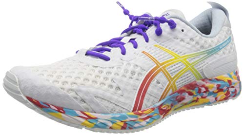 Asics Gel-Noosa Tri 12, Road Running Shoe para Mujer, Blanco/Rojo Clásico, 39.5 EU