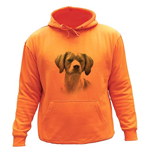 AtooDog Sudadera de Caza Epagneul Breton, Naranja, 7-8 años