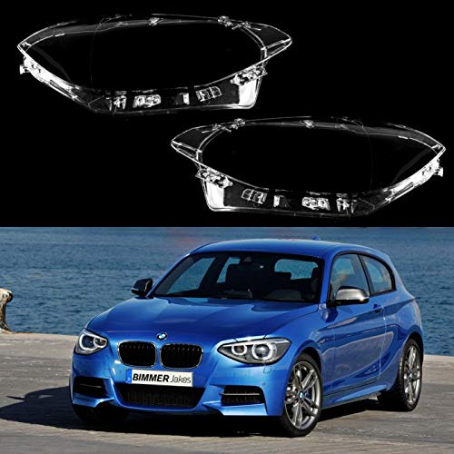 BimmerJakes Serie 1 F20 4 puertas/F21 2 Puertas Antes de Facelift 2011, 2012, 2013, 2014, 2015 – Fundas de plástico para Faros Delanteros, par (Izquierda + Derecha)