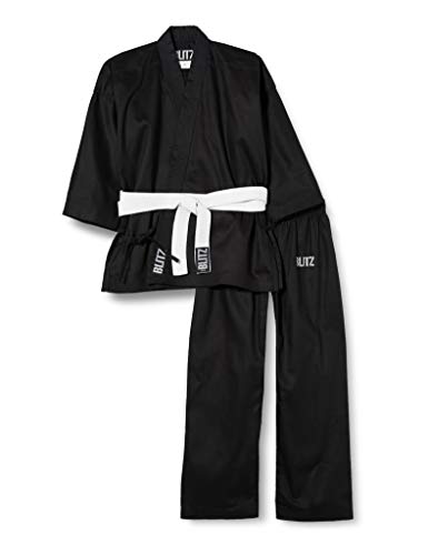 Blitz Student Traje de Karate, Unisex Adulto, Negro, 2/150 cm