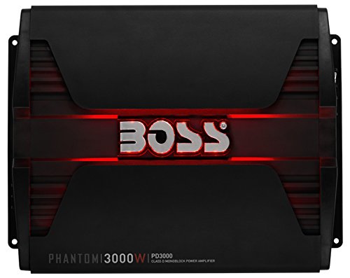 Boss Audio Systems PD3000 Alámbrico Negro - Amplificador de audio (3000 W, D, 0,01%, 100 dB, 2250 W, 1500 W)