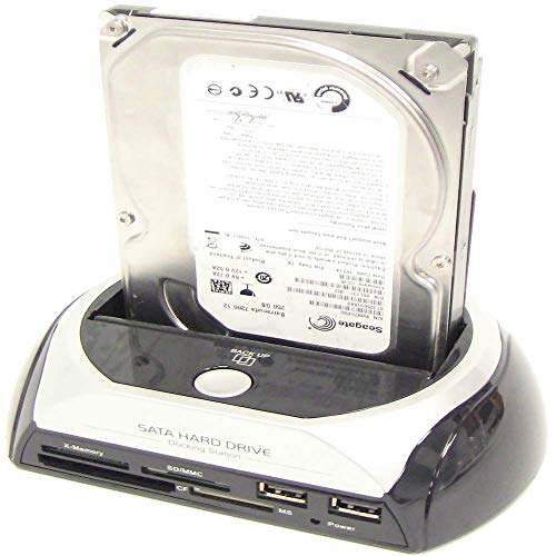 Cablematic - Docking Station SATA Communicator C1 con USB2 hub y slot