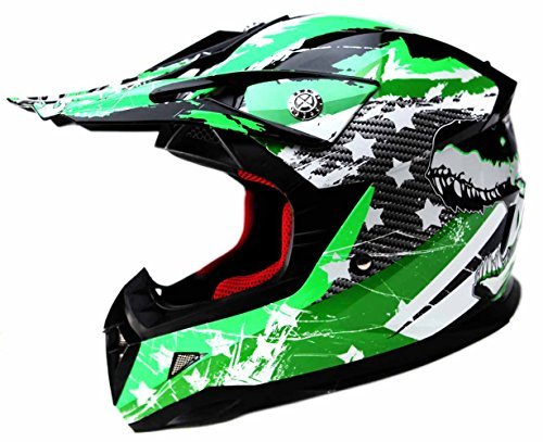 Casco Motocross Niño ECE Homologado - YEMA YM-211 Casco de Moto Infantil Cross Integral Enduro Infantil para Mujer Hombre Adultos, L