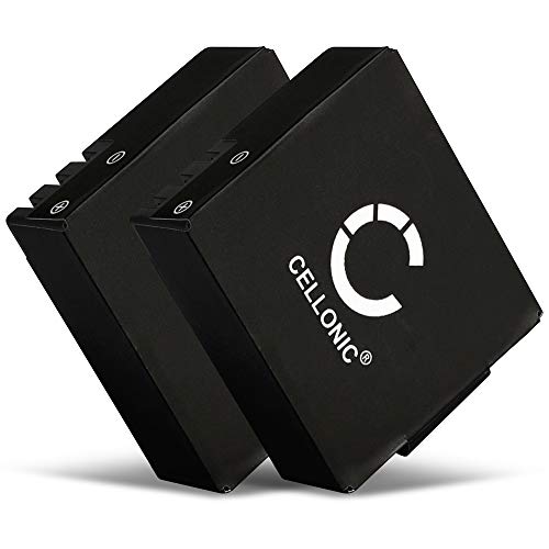 CELLONIC 2X Batería Compatible con QUMOX DX288812 SJCAM SJ4000 SJ5000 SJ6000 Eken H8 H9 Evolveo Sportcam EKO Full HD 1080p Ultra HD 4K MyPhone Active Sport FHD, PG1050 SJ4000B BAT-412 BR-01 Pila