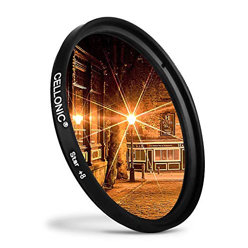 CELLONIC® Filtro Estrella 8 PT Compatible con Sony Ø 77mm (8 Point) Star Filter, Cross Filter