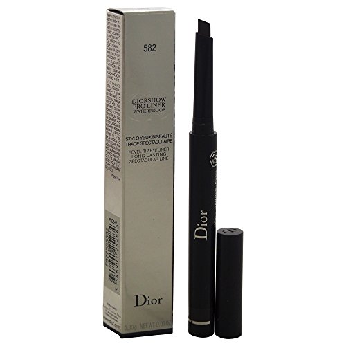 Christian Dior Diorshow Pro Liner, Lápiz de ojos con punta de bisel impermeable, No. 582 Pro Brown