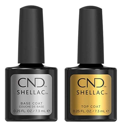 Cnd Shellac Top/Base Esmalte Gel - 1 Paquete de 2 x 7.3 ml - Total: 14.6 ml