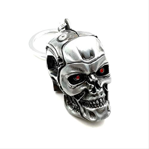 Colgante Llavero Metal Calavera Plata Antigua