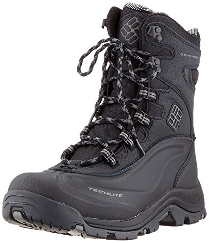 Columbia Bugaboot Plus III Omni-Heat, Botas Altas de Invierno para Hombre, Negro (H-Black, Charcoal), 45 EU