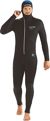 Cressi Diver Man Monopiece Wetsuit Traje de Buceo de Una Pieza, 5 mm, Hombres, Negro/Azul, S/2