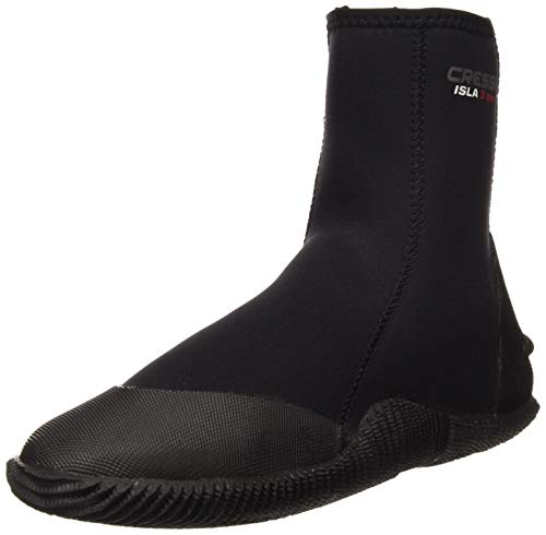 Cressi Isla Botas de Buceo con Suela y Cremallera, 5mm, Unisex Adulto, Negro (Black/Black), XL