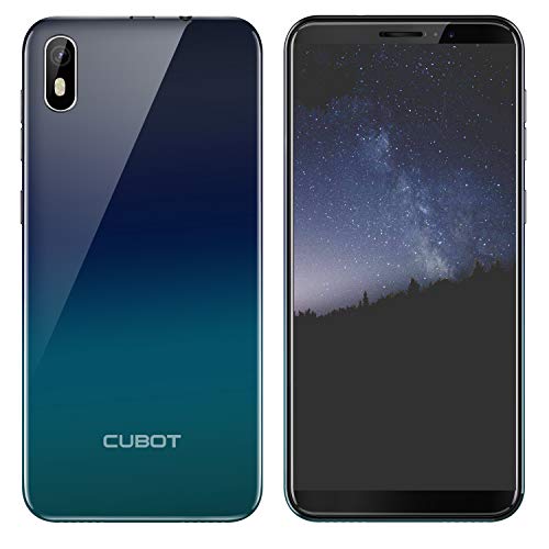 CUBOT J5 Doble SIM Smartphone 5,5 Pulgadas (13,97cm) Pantalla Táctil Capacitiva,Android 9.0 Operativo,2GRAM+16GROM,2800mAhBatería,Procesador Cuatro Núcleos,Identificación de Cara(Gradiente)