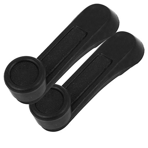 DealMux plástico Auto Universal para Coche elevalunas Bielas maneta Palanca 2pcs Negro