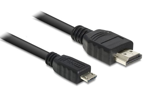 DeLOCK 83297 adaptador de cable de vídeo 5 m MicroUSB HDMI Negro - Adaptadores de cable de vídeo (5 m, MicroUSB, HDMI, Negro, Macho/Macho, Bolsa de plástico)