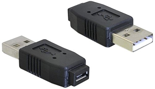 DeLock - Adaptador para Cable (USB Micro-A+B, USB 2.0 A), Color Negro