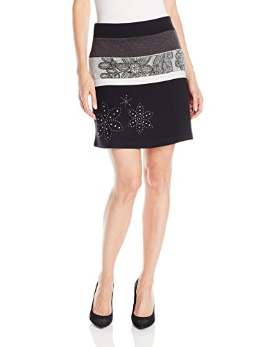 Desigual Fal_Pisa Falda, Negro (Negro), 38 (Talla del Fabricante: L) para Mujer