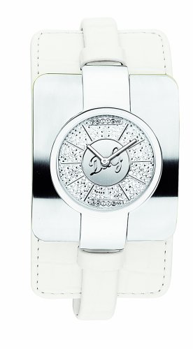 D&G Dolce&Gabbana DW0201 - Reloj analógico de mujer de cuarzo con correa de piel blanca