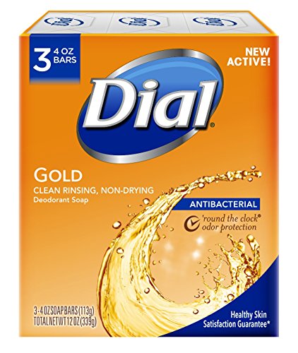 Dial antibacterial desodorante jabón, oro