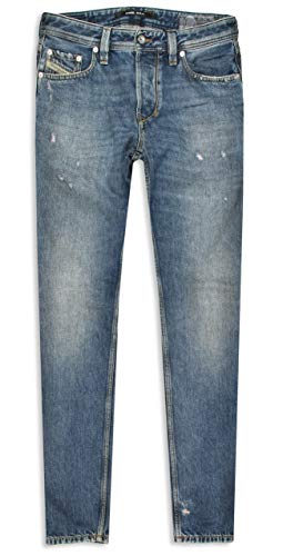 Diesel Larkee- Beex Camel Blue Distressed - Pantalones Vaqueros para Hombre Camel Blue 32W x 32L