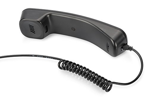 Digitus SKYPE USB Telephone handset Negro - Teléfono (Negro, USB)