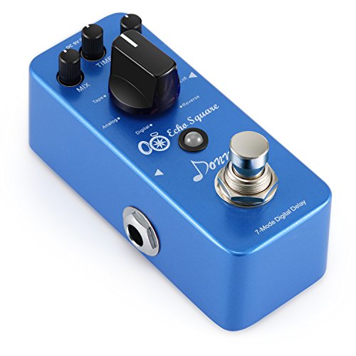 Donner Echo Square Digital Delay con 7 Modos Pedal de Efectos True bypass para Guitarra