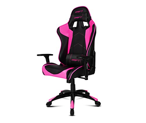 Drift DR300BK - Silla Gaming Profesional, (Polipiel Alta Calidad, Ergonómica), Color Negro/Rosa