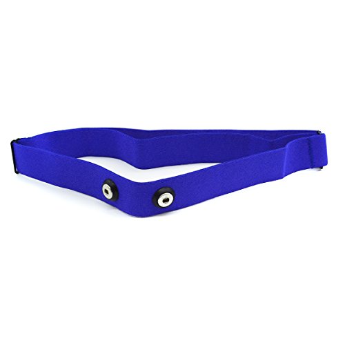 Elástica Ajustable Chest Mount Cinturón Correa Bandas para Polar, Garmin, Wahoo deporte running Monitor de frecuencia cardiaca, color azul oscuro