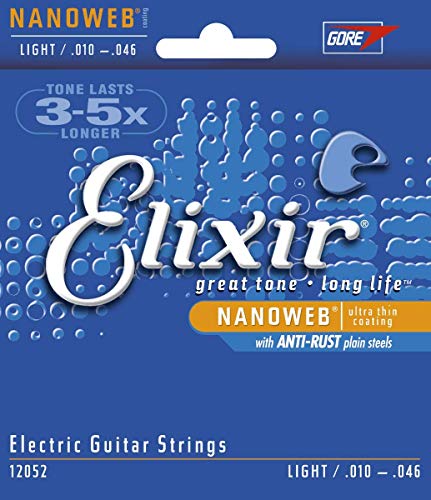 Elixir 12052 - Juego de cuerdas para guitarra eléctrica, .010 - 0.046