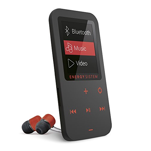 Energy Sistem MP4 Touch Bluetooth (Reproductor de música MP4 Bluetooth, 8 GB, Pantalla táctil, Radio FM y Lector de Tarjeta microSD) – Rojo Coral