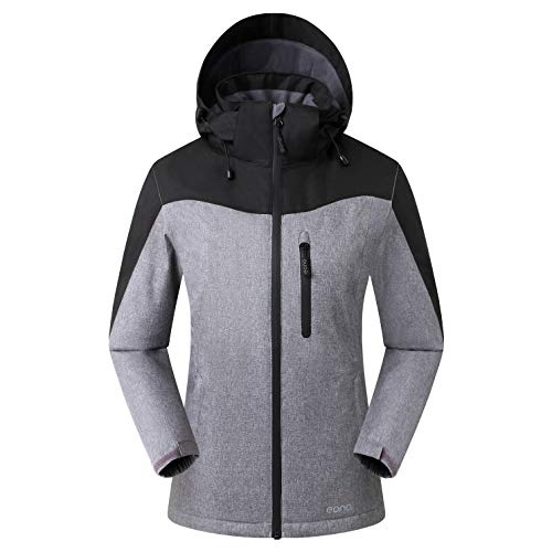 Eono Essential's - Chaqueta de esquí para mujer Orebro (negro jaspeado, M)