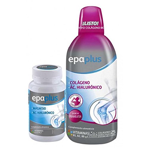 Epa Plus - Drinkable Collagen Pack 25 Days Gift Magnesium/Hyaluronic 28 Tablets, Color Raspberry