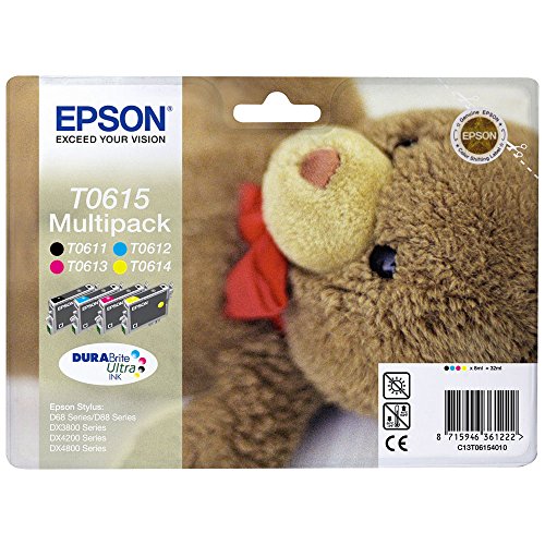 Epson C13T06154010 Cartucho Inyeccion Tinta Rainbow Pack Blister Sin Alarma Stylus