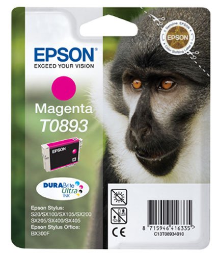 Epson C13T08934011 - Cartucho de Tinta, Magenta válido para los Modelos Stylus y Stylus Office SX415, SX410, SX405, SX115, SX110, SX105, BX300F y Otros, Ya Disponible en Amazon Dash Replenishment