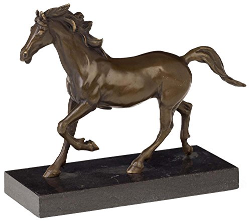 Escultura de Bronce Caballo Estatua Estilo Antiguo Figura - 23cm