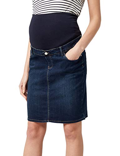 Esprit Maternity Skirt Denim OTB Mid M84220 Falda Deportiva premamá, Azul (Darkwash), 40 para Mujer