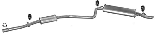 ETS-EXHAUST 50335 Silencioso Trasero + el kit de montaje completo (pour SEICENTO 1.1 HATCHBACK 54hp 1999-)