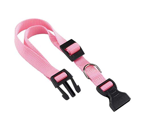 Ferplast Club C10/32 Collar Rosa de Nylon para Perros, Ajustable de 23 a 32 cm, Ancho 10 mm